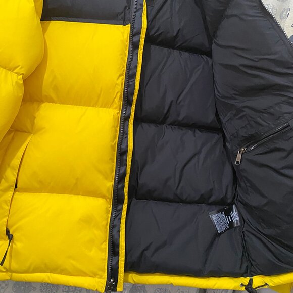 The North Face 700 Fill Puffer Jacket Yellow and Black - Picture 6 of 10